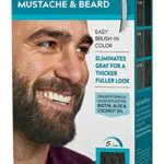 Just for Men Baffi e barba di colore marrone nero e nero elimina il grigio per un aspetto più spesso e pieno M45