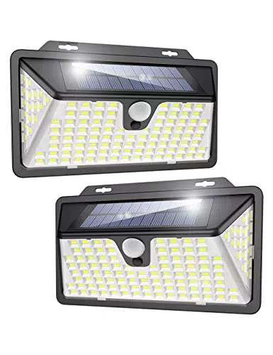 Kaulsoue Led Esterno a energia solare da Giardino IP65 Impermeabile Con Sensore di Movimento