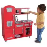 Kidkraft 53173 Cucina Giocattolo in Legno per Bambini Vintage con Telefonino Incluso, Rosso
