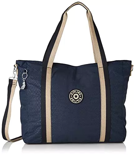 Kipling ASSENI, Borsa Tote da Viaggo Multiuso con Scomparti Interni, blu