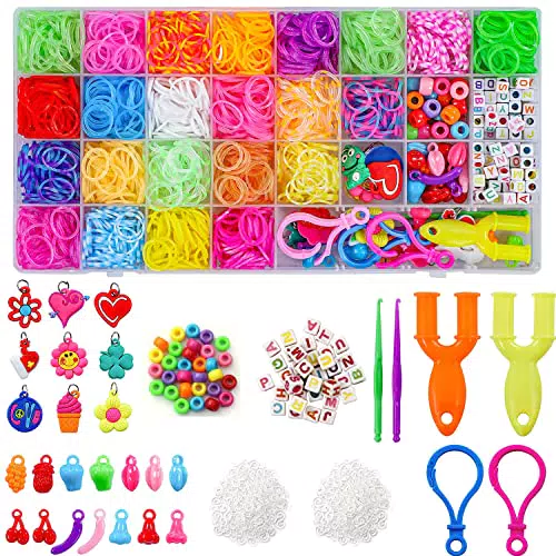 Kit per la creazione di elastici per telaio in gomma + set di perline