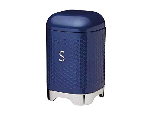 KitchenCraft Lovello - Contenitore per zucchero strutturato con motivo geometrico esagonale