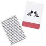 KitchenCraft “Westie” 2 Strofinacci in 100% Cotone Stampato Tema Cane