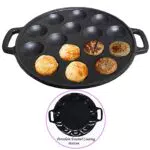 La Cuisine Pancake Pan Poffertjes Takoyaki Aebleskiver Ebelskiver Pan Ghisa con rivestimento in porcellana smaltata. Compatibile con tutti i piani cottura compresa la stufa a induzione