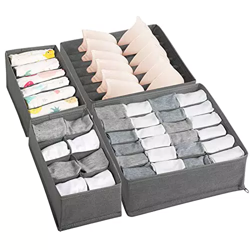 LEADSTAR Organizzatore Cassetti, Set di 4 Cassetto Organizer per Biancheria Intima