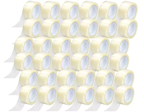 LEDLUX 36 Pezzi Nastro Adesivo Trasparente 48mm X 200m