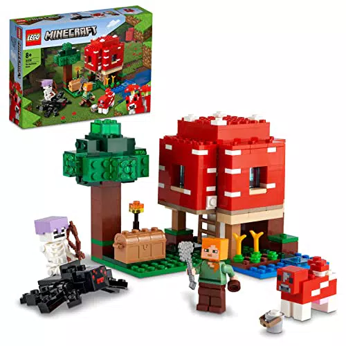 LEGO 21179 Minecraft La Casa dei Funghi, Giocattoli per Bambini di 8+ Anni