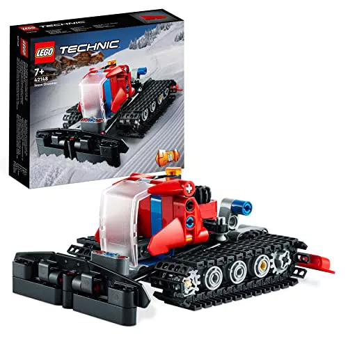 LEGO 42148 Technic Gatto delle Nevi, Set 2 in 1 con Motoslitta e Spazzaneve Giocattolo