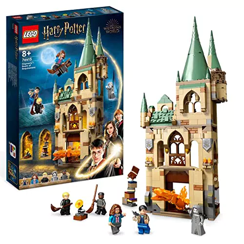 LEGO 76413 Harry Potter Hogwarts: la Stanza delle Necessità, Castello Giocattolo con Serpente di Fuoco Trasformabile, Set Costruzione Modulare