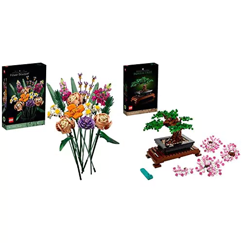 LEGO Creator Expert Bouquet di Fiori, Set Collezione Botanica e Idea Regalo per Adulti