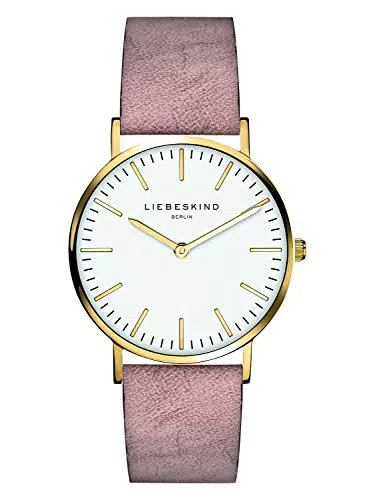 Liebeskind Orologio analogo Quarzo Donna con Cinturino in Pelle di Mucca