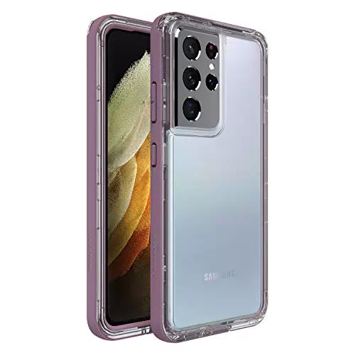 LifeProof Custodia sottile resistente a cadute per Samsung Galaxy S21 Ultra 5G, Trasparente/Viola