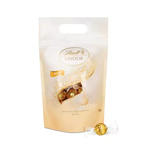 Lindt LINDOR Praline di Cioccolato Bianco, 80 Cioccolatini