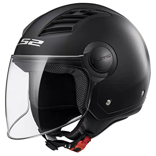 LS2, casco moto jet Airflow nero opaco, XL