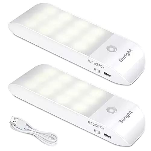 Luce Armadio LED, Luce Ricaricabile USB con Sensore di Movimento