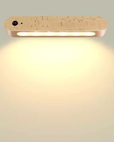 Luce da Parete per Interni, Luce da Parete a LED con rilevatore di Movimento Luce da Parete in Legno