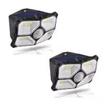 Luci Solari Led Esterno con Sensore di Movimento Impermeabile Ideale per Giardino, 2 pezzi
