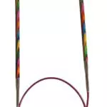 MAGLIA PRO 25 cm x 3, 75 millimetri di betulla Symfonie fisso circolare ferri da maglia multicolore