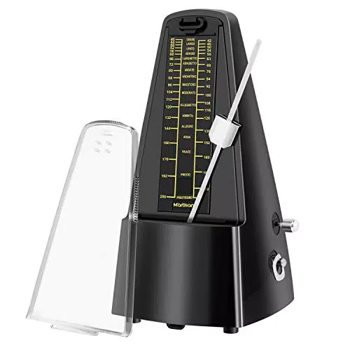 MARTISAN Metronomo Meccanico di Alta Precisione per Tutti i tipi di Strumenti Musicali, Nero