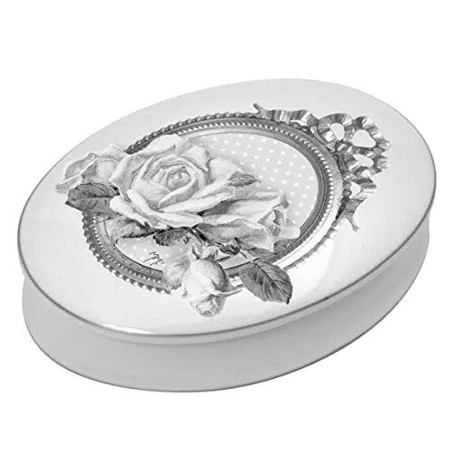 Mathilde M. Portagioie ovale 'Roses' in ceramica per bagno