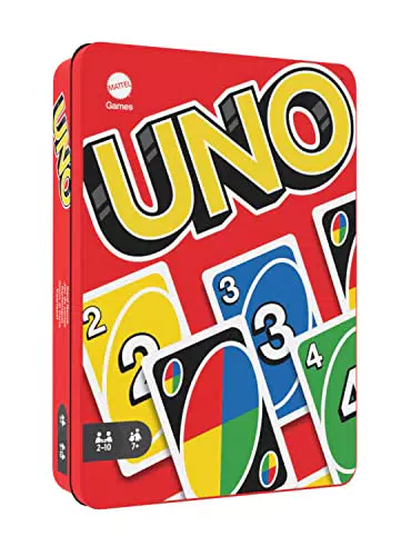 Uno il Gioco di Carte per Tutta la Famiglia in Confezione di Metallo da Collezione