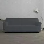MB Home Basic Iris Copridivano Elastico, Grigio, 3 Posti, da 190 a 215 cm
