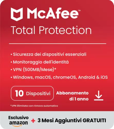 McAfee Total Protection 2023, 10 dispositivi