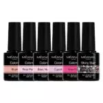 Méanail Paris • Cofanetto 6 Smalti Semipermanenti per Unghie Gel UV LED, Set Sweet Pink