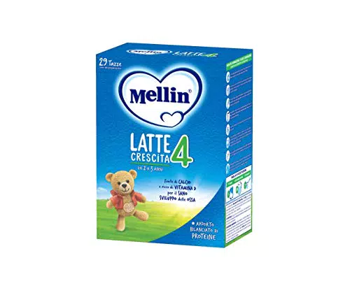 MELLIN 4 - Latte di Crescitain Polvere per Bambini - dal 2° anno compiuto al 3° anno - Confezione da 3200 grammi