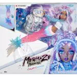Mermaze Mermaidz Winter Waves - HARMONIQUE - Include bambola alla moda sirena, pinna che cambia colore, coda glitterata e accessori