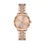 Michael Kors Portia, Orologio da Donna a tre Sfere in Acciaio, Oro Rosa, MK4598