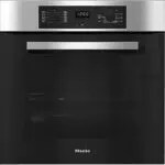 Miele H 2266-1 B, Forno Elettrico da Incasso, A+, 76 Litri, Ventilato, Acciaio Inossidabile, Nero/Acciaio, 59.5 x 59.6 x 56.9 cm