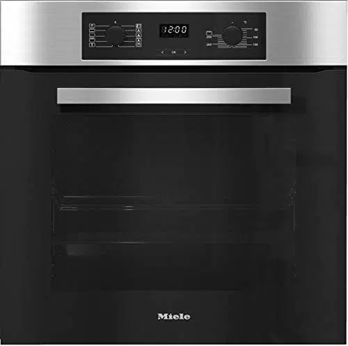 Miele H 2266-1 B, Forno Elettrico da Incasso, A+, 76 Litri, Ventilato, Acciaio Inossidabile, Nero/Acciaio, 59.5 x 59.6 x 56.9 cm
