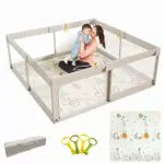 Mloong Recinto per Bambini con Materassino, 150x150x68cm