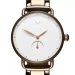 Mvmt Orologio Analogico al Quarzo da Donna con Cinturino in Acciaio Inossidabile Color Oro Rosa
