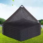NA Panno Ombreggiante per Esterni, 6 Pin- 1x1m, Rete Ombreggiante Nero Antistrappo