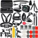 NEEWER Kit di accessori per action cam 50 in 1 compatibile con GoPro Hero 11 10 9 8 7 6 5 4 GoPro Max GoPro Fusion Insta360 DJI Osmo Action Action 2 AKASO e altro