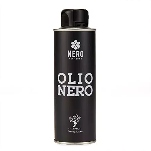 NERO FERMENTO NV Condimento a Base di Olio Extravergine di Oliva Aromatizzato all'Aglio Nero in latta da 250ml