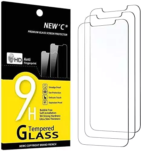 NEW'C pellicola in Vetro Temperato per iPhone 11 e iPhone XR, 3 Pezzi