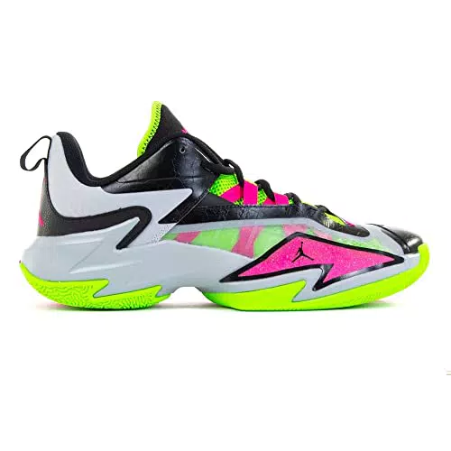Nike Jordan One Take 3, Sneaker Uomo, Wolf Grey/Pink Prime-Electric Green-Black