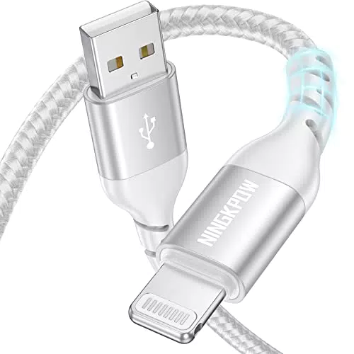 NINGKPOW Cavo iPhone 1M Caricatore iPhone Carica Rapida Nylon Cavo Lightning Per iPhone 14 13 12 Pro Max Mini 11 Pro Max XR XS Max X 8 7 6s 6 Plus 5s 5 SE 2020