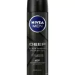NIVEA MEN DEEP Spray deodorante 6 x 150 ml, con formula anti-batterica con Carbone Attivo