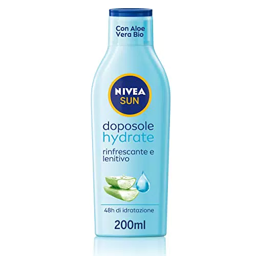 NIVEA SUN Latte Doposole Hydrate con aloe vera bio e acido ialuronico