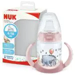 NUK First Choice+ bicchiere antigoccia, 6-18 mesi, Beccuccio in silicone a prova di perdite