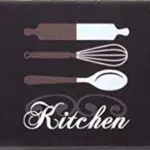 oKu-Tex Zerbino da Cucina, Grigio Antracite, 45 x 75 cm, Antiscivolo e Lavabile