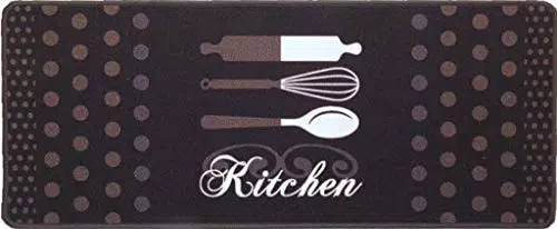 oKu-Tex Zerbino da Cucina, Grigio Antracite, 45 x 75 cm, Antiscivolo e Lavabile