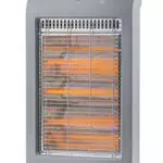 Olimpia Splendid 99396 Solaria Evo S Stufa Alogena 1200 W con Base Oscillante, Grigio