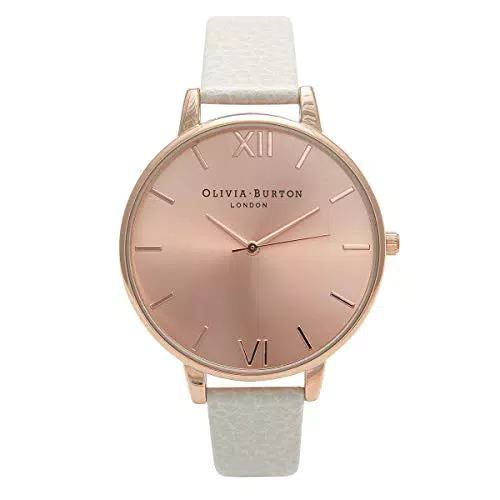 Olivia Burton Orologio Analogico al Quarzo da Donna con Cinturino in Pelle Grigio - Ob13Bd11