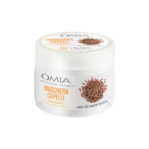 Omia, Maschera Per Capelli Eco Bio Con Olio di Semi di Lino