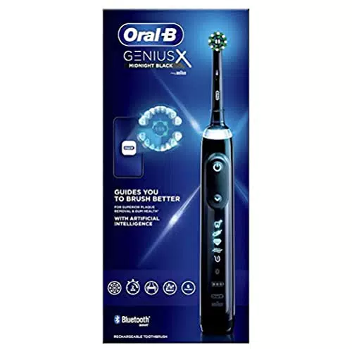 Oral-B Genius X Spazzolino Elettrico con 6 Modalità di Spazzolamento, Nero